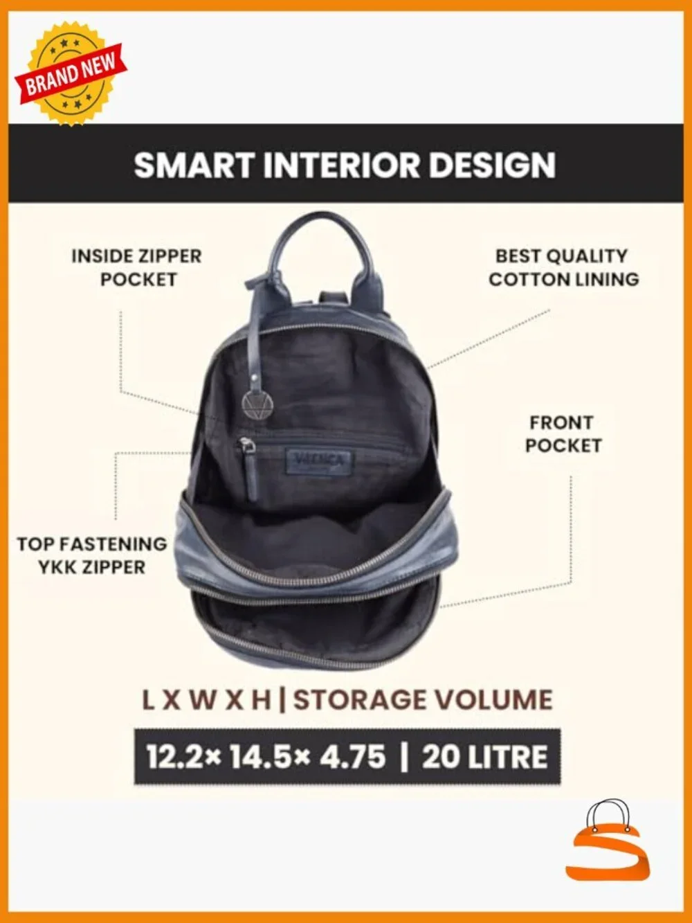 Genuine Leather Backpack for Men Women Office Casual Travel